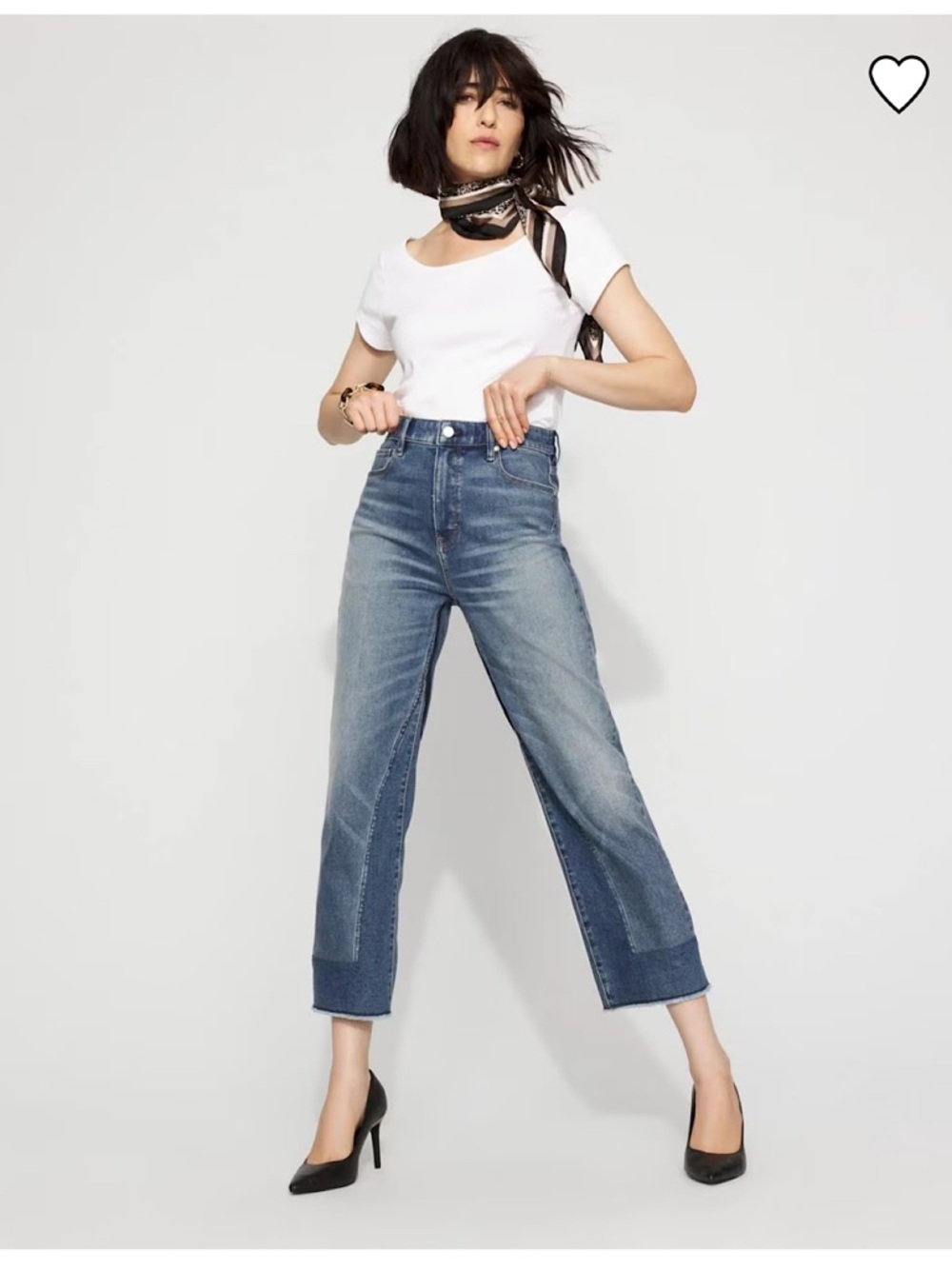 WHITE HOUSE BLACK MARKET pieced laser straight jeans Richmond Vintage -6-NWT!